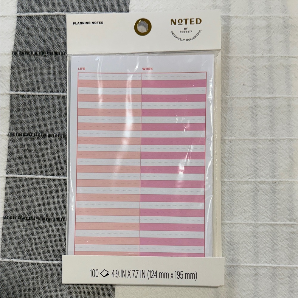 Noted Pink Planning Notes